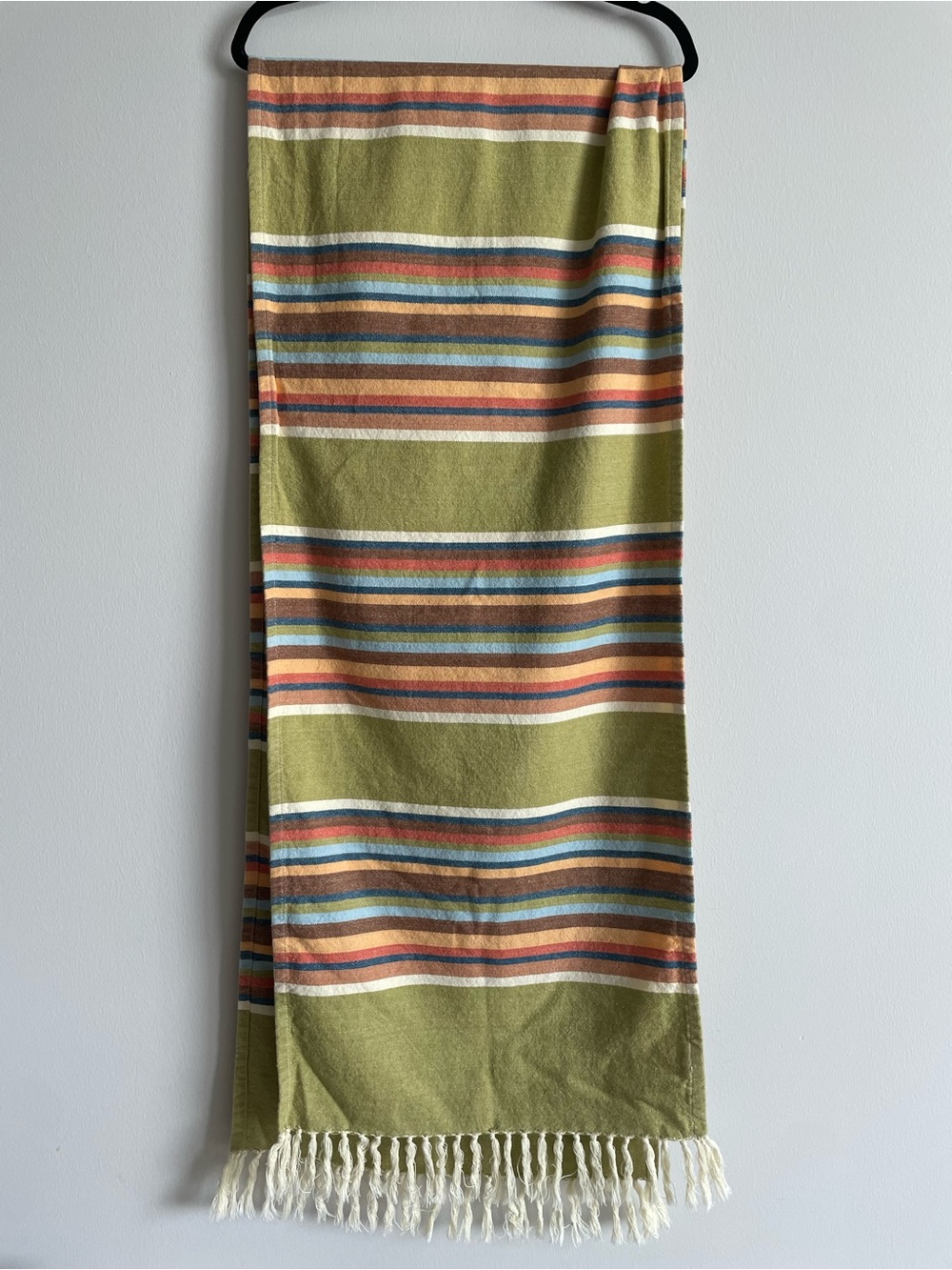 100% cotton table runner southwest desert boho western striped tassel fringe 90